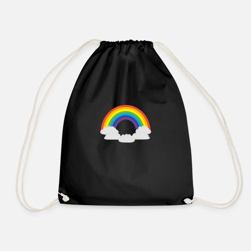 Regenbogen - Turnbeutel - Schwarz
