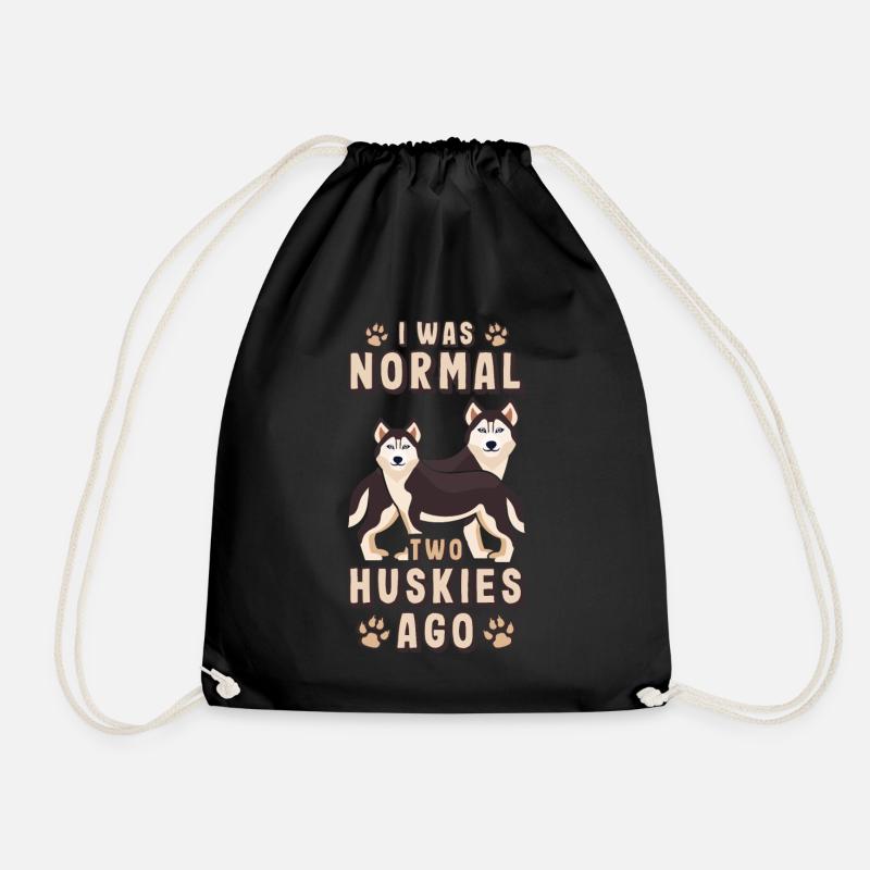 I Was Normal Sibirian Huskies Sibirischer Husky - Turnbeutel - Schwarz