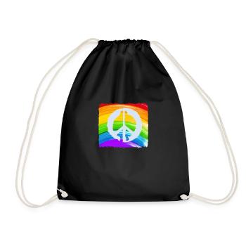 PAIX ARC-EN-CIEL - Sac de sport léger - noir - Devant