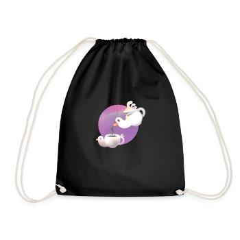 Deep Tea Set - Drawstring Bag - black - Front