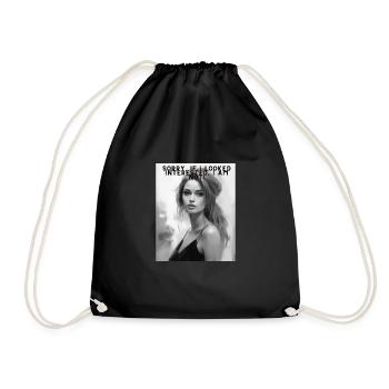Pretty girl - Drawstring Bag - black - Front