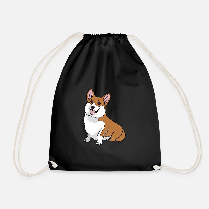 Lustiger Cooler Niedlicher Hund Welsh Corgi - Turnbeutel - Schwarz
