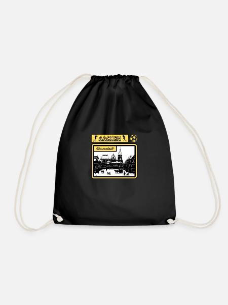 Aachen Kaiserstadt Nostalgie Fan Ölbilddesign - Turnbeutel - Schwarz