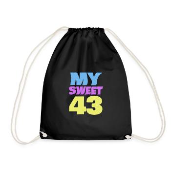Age 43 - Drawstring Bag - black - Front