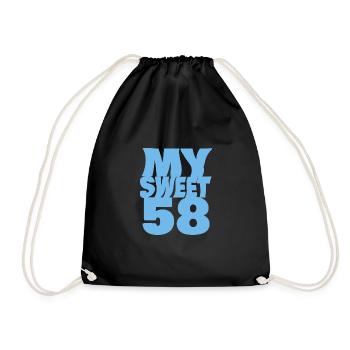 Sweet 58 - Drawstring Bag - black - Front