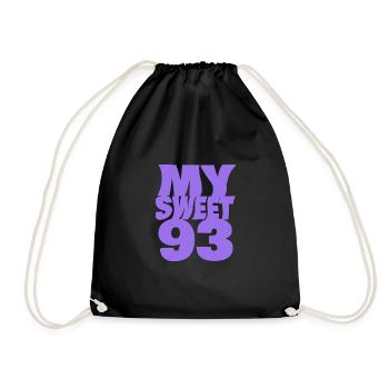 Birthday 93 - Drawstring Bag - black - Front