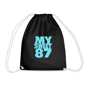 87 - Drawstring Bag - black - Front