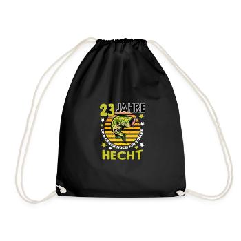 Geburtstag Toller Hecht Alter Jahre 23 - Turnbeutel - Schwarz - Vorne
