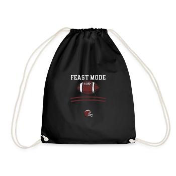 Feast Mode - Football - Drawstring Bag - black - Front
