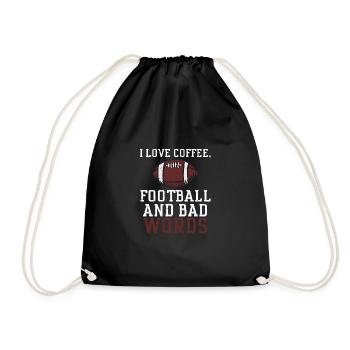 J’adore le café, le football et le mauvais... - Sac de sport léger - noir - Devant
