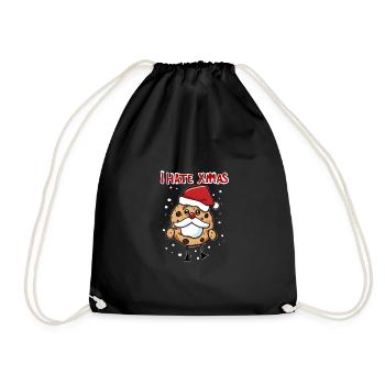 Je déteste Noël en colère Gâteau aux biscuits Noël - Sac de sport léger - noir - Devant