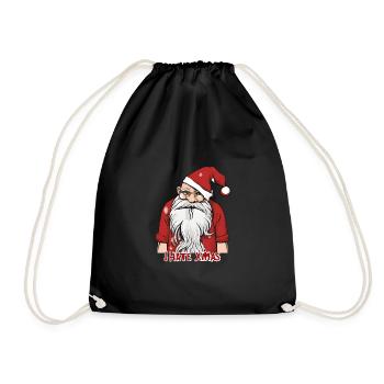 Ich hasse Weihnachten Lustiger Anti-Weihnachtsmann - Turnbeutel - Schwarz - Vorne