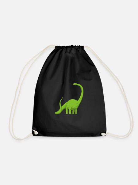 Dinosaurs: Comic Diplodocus - Drawstring Bag - black
