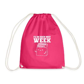 Lundi prochain Cadeau comptable - Sac de sport léger - fuchsia - Devant