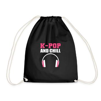 K-Pop und Chill Sänger Gift - Turnbeutel - Schwarz - Vorne