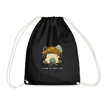 Vivre mon meilleur champignon de vie - Sac de sport léger - noir - Devant