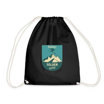 Wintersport in Sölden - Austria - Skifahren - Turnbeutel - Schwarz - Vorne