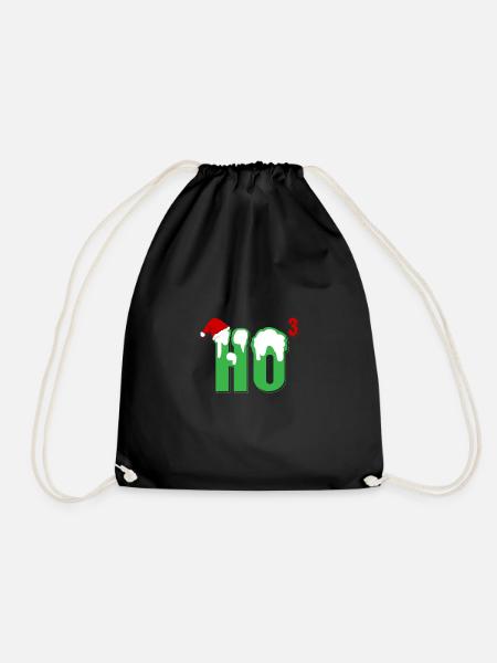 Ho 3 Geschenk Ugly Christmas Shirt Weihanchten - Turnbeutel - Schwarz