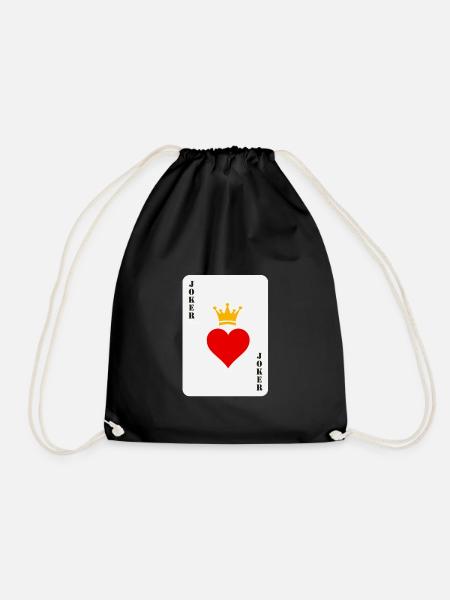 joker - Drawstring Bag - black