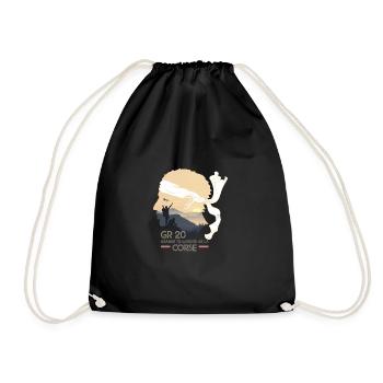 Randonnée corse GR20 GR 20 cadeau randonneurs trek - Sac de sport léger - noir - Devant