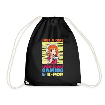 Gaming Girl Gamer Corée Musique Cadeau K Pop - Sac de sport léger - noir - Devant