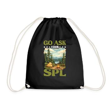 Go Ask Your Spl 24 - Drawstring Bag - black - Front