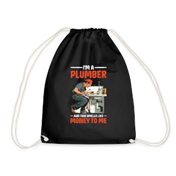 I'm A Plumber And This Smells Like Money To Me 2 - Drawstring Bag - black - Front