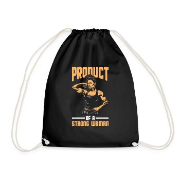 Product Of A Strong Woman 2 - Turnbeutel - Schwarz - Vorne