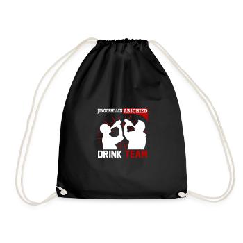 Junggesellenabschied Drink Team Männer Saufen - Turnbeutel - Schwarz - Vorne