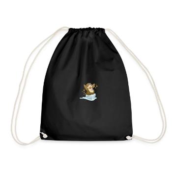 Moineau sur glaçons - Sac de sport léger - noir - Devant