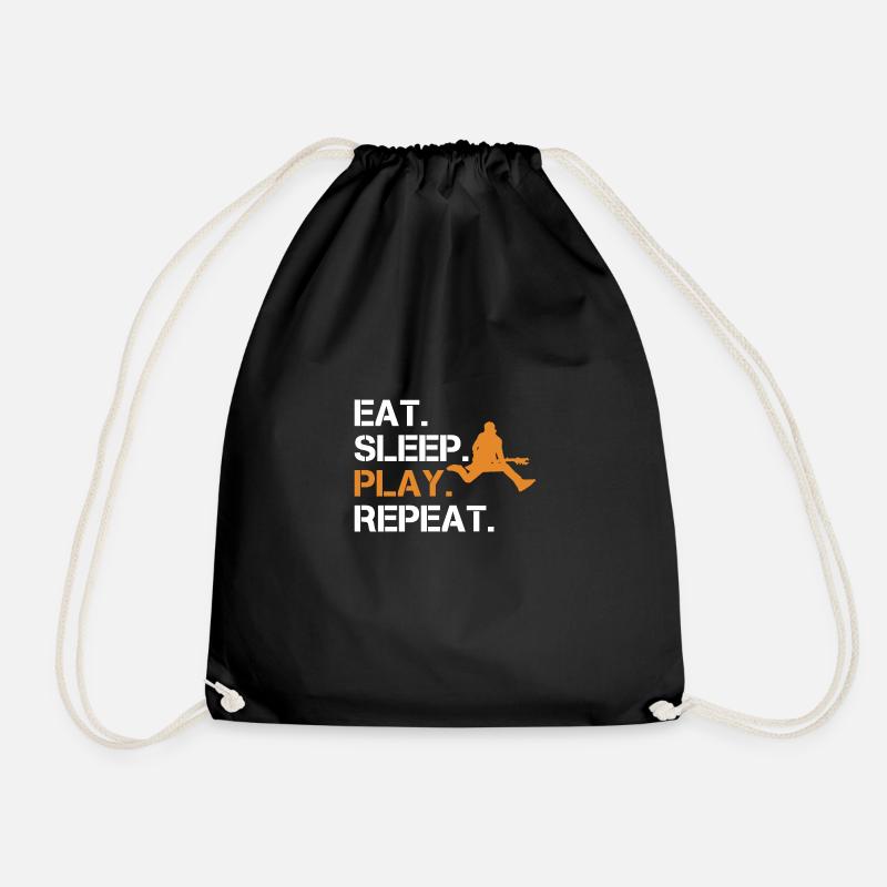 Guitarist Eat Sleep Play Repeat - Drawstring Bag - black
