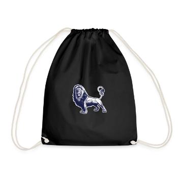 T-shirt Lion. Motif animal. - Sac de sport léger - noir - Devant