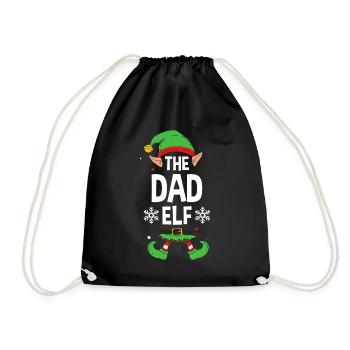 Elfe de cadeau de Noël de famille assorti de groupe - Sac de sport léger - noir - Devant