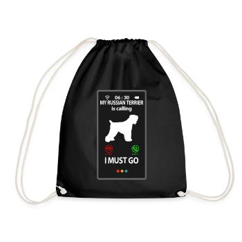 Black Russian Terrier Dictons drôles - Sac de sport léger - noir - Devant