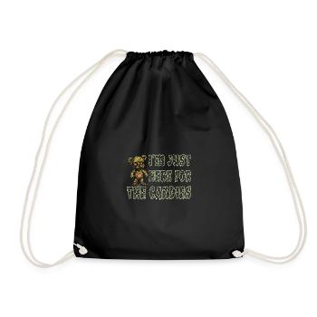 Zombie Teddy Halloween Horror Monster Candy - Drawstring Bag - black - Front