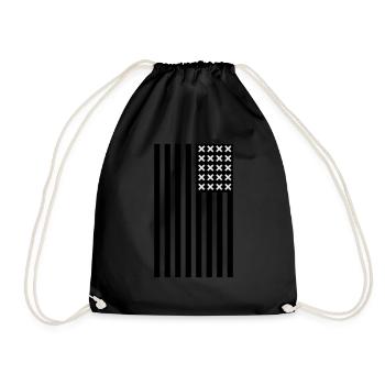 America Flag - Drawstring Bag - black - Front