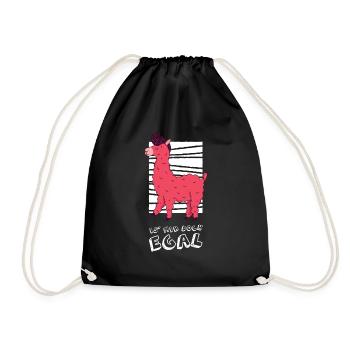 Lama I don't care " - Drawstring Bag - black - Front