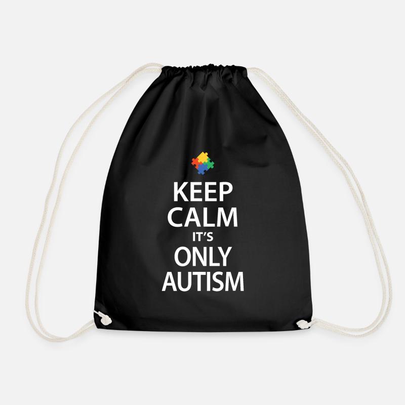 Autism - Drawstring Bag - black