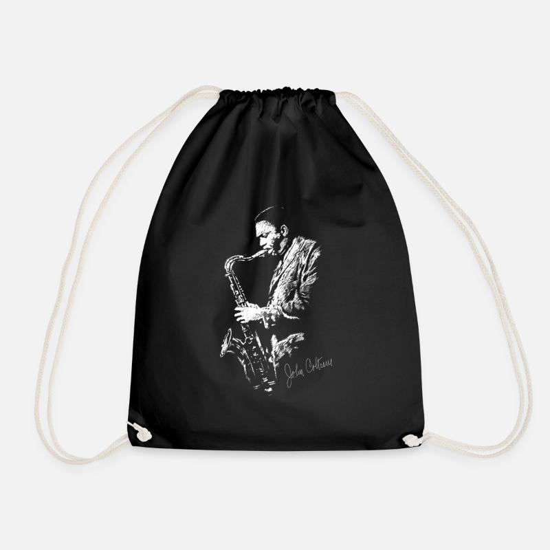Dessin à la craie de John Coltrane - Sac de sport léger - noir