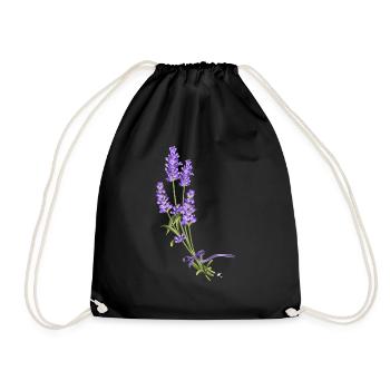 Lavande fleurs reliées avec un ruban pourpre - Sac de sport léger - noir - Devant