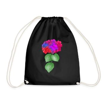 hortensia, plante, fleur, coloré, printemps, nature - Sac de sport léger - noir - Devant