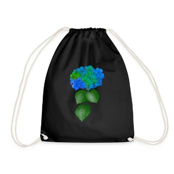 hortensia, plante, fleur, coloré, printemps, nature - Sac de sport léger - noir - Devant
