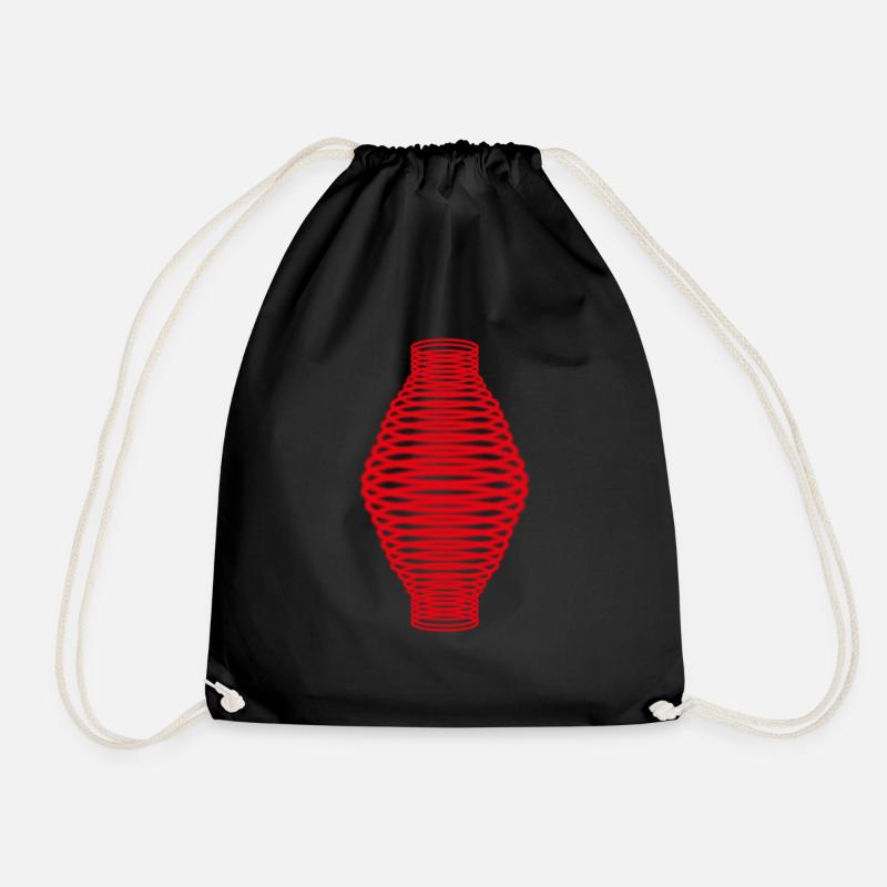 X ray teleport red - Drawstring Bag - black