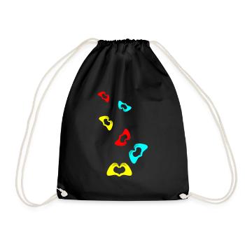 Symbole du cœur des mains - Sac de sport léger - noir - Devant