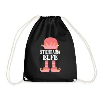 Siefmutter Elfe Stiefmama Geschenk - Turnbeutel - Schwarz - Vorne