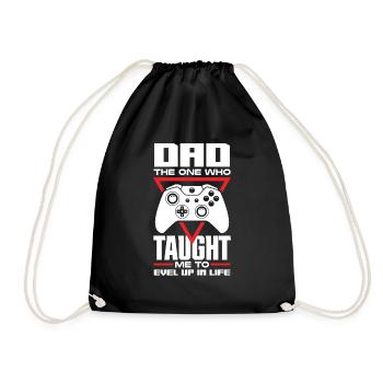 Papa Celui qui m’a appris à niveler ma vie - Sac de sport léger - noir - Devant