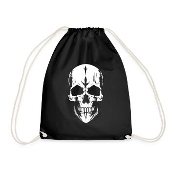 Skull - Drawstring Bag - black - Front