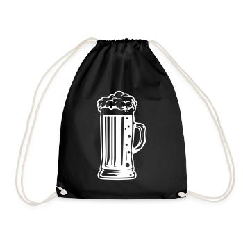 Beer Symbol Beer Glass - Drawstring Bag - black - Front