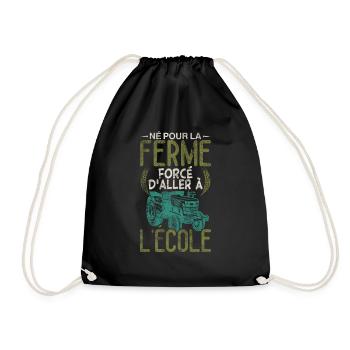 Humour Tracteur Tshirt Garçons Agriculteur Cadeau - Sac de sport léger - noir - Devant