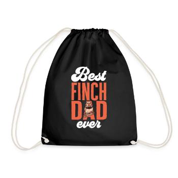 Zebra Finches Bird Zebra Finch - Drawstring Bag - black - Front